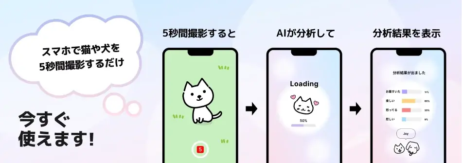 株式会社ししまろ、ペットの感情を5秒で診断するAIアプリ『ネコってワン TYPEα』リリース 画像 3