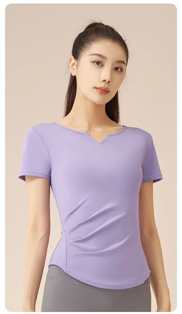 Tシャツ　V字トップス　ヨガ服　ヨガウェア　新規取引募集を開始いたしました。 画像 10