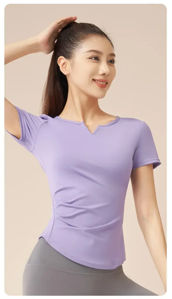 Tシャツ V字トップス ヨガ服 ヨガウェア 新規取引募集を開始いたしました。 画像 3