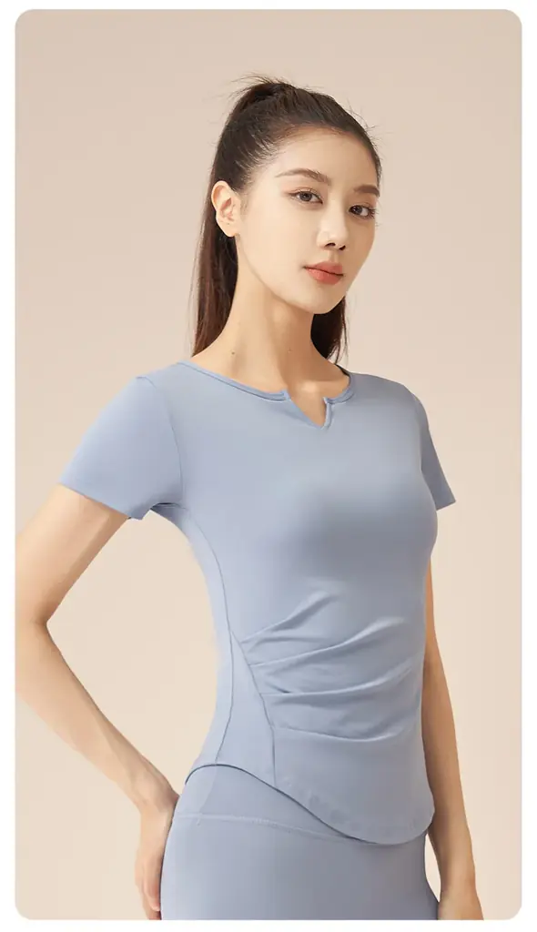 Tシャツ V字トップス ヨガ服 ヨガウェア 新規取引募集を開始いたしました。 画像 4
