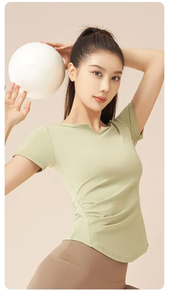 Tシャツ　V字トップス　ヨガ服　ヨガウェア　新規取引募集を開始いたしました。 画像 8