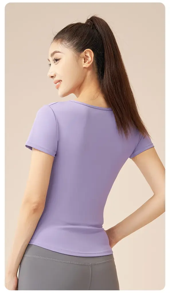 Tシャツ　V字トップス　ヨガ服　ヨガウェア　新規取引募集を開始いたしました。 画像 9