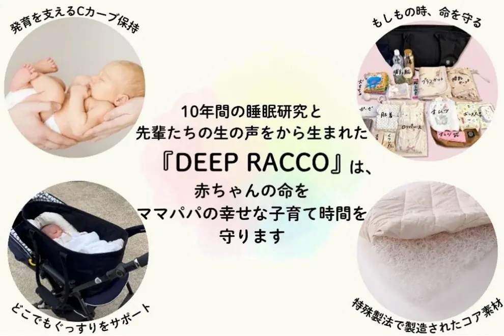【目標達成率900%越え】全国に共感の輪が広がる育児の新定番ベビープロダクト『DEEP RACCO』 画像 2