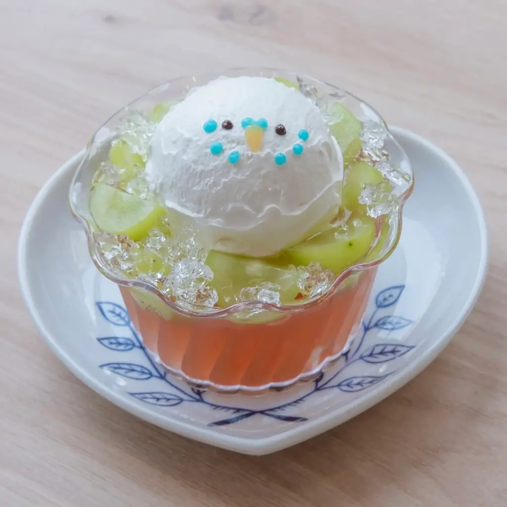第2弾「セキセイインコの夏祭り」8/1からSTART!文鳥&イエローセキセイがかき氷に♪マスカットと紅茶のゼリーも新登場♪限定スイーツで真夏もひんやり癒しタイムを♪ 画像 5