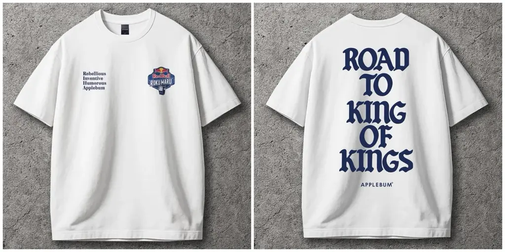 ヒップホップの頂点を目指せ！APPLEBUMによるRed Bull Roku Maru & KING OF KINGSトリプルコラボTシャツ登場 画像 1