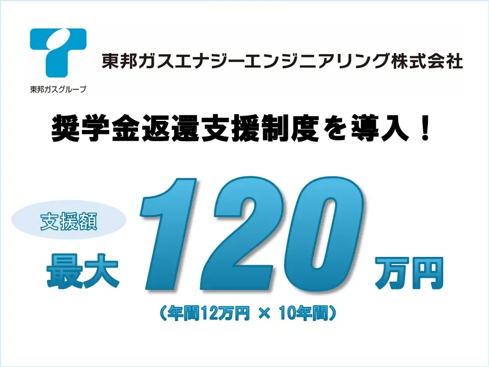 2025年8月開始、東邦ガスの奨学金返還支援制度で社員の負担軽減