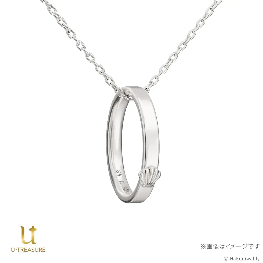 ふたりの指のサイズでリングを作成。【ハコニワリリィ】リングネックレス。刻印やモチーフ、イメージカラーを表現し天然石をあしらった彼女とのつながりを感じられるデザイン 画像 4