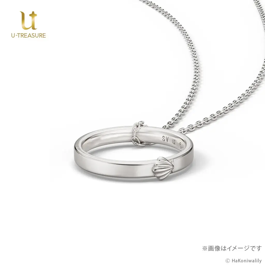 ふたりの指のサイズでリングを作成。【ハコニワリリィ】リングネックレス。刻印やモチーフ、イメージカラーを表現し天然石をあしらった彼女とのつながりを感じられるデザイン 画像 5