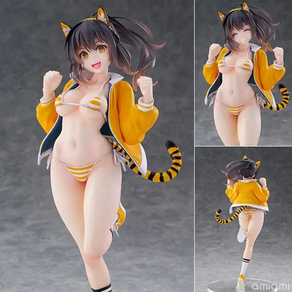 大人気イラストレーターけけもつ氏のオリジナルキャラクター『トラ娘のちょび美』が立体化。あみあみ限定でご案内中。 画像 2