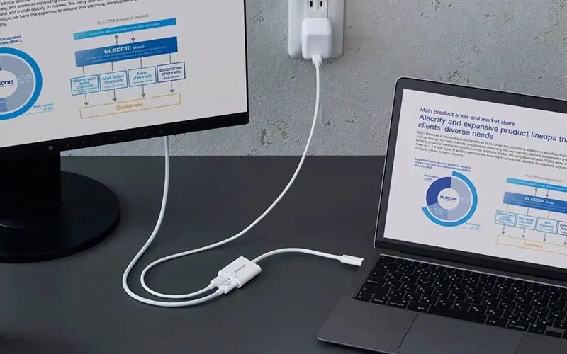 USB Type-Cポート搭載のスマートフォン・パソコンの画面をテレビやモニターに映像出力！同時に充電もできる変換アダプターを新発売 画像 4
