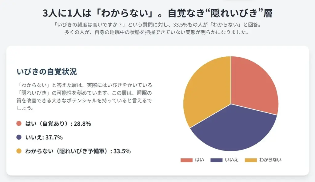 4人に1人が「枕難民」。その不調、寝姿勢や隠れいびきが関わっているかも?8月9日「抱きまくらの日」に始める、睡眠課題の「可視化」と「寝姿勢の最適化」の新習慣。 画像 5