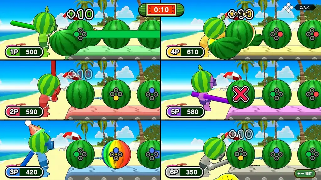 夏の主役はスイカで決まり！『たたいて！まわって！スイカパーティ』ワンコインセールの５００円で本日より配信スタート！ 画像 10