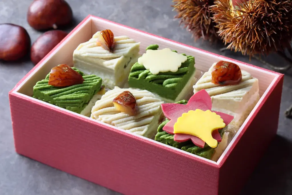 【ホテル日航プリンセス京都】敬老の日ギフトやおうちスイーツにもおすすめの『和栗と抹茶のモンブラン・キューブ』を9月1日より販売 画像 1
