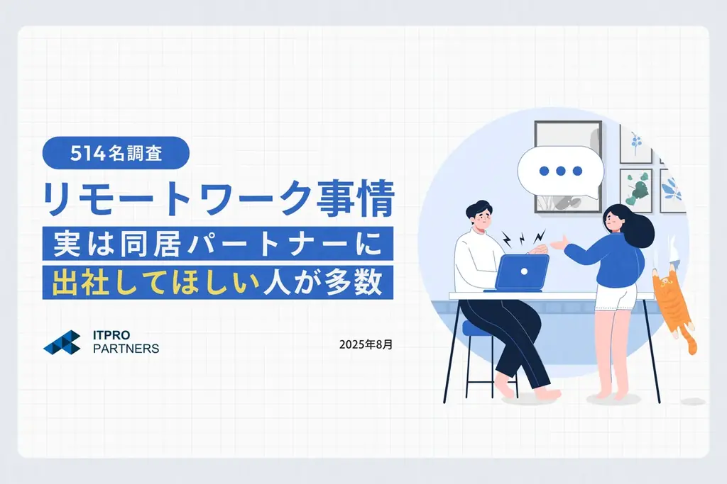 【パートナーのリモートワーク男女514名調査】実は週3以上出社してほしい人約46％「気が休まらない」ことがストレス 画像 1