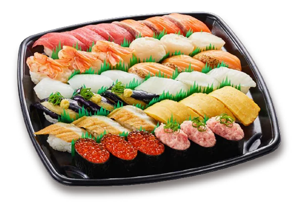 「大切りまぐろ」「大切りサーモン」と“秋の彩り”が詰まった期間限定お持ち帰り『秋の彩り12種セット』が新登場!一人前につき税込100円お得な「プレミアムプリン」付セットや秋の集まりに「オードブル」も! 画像 2