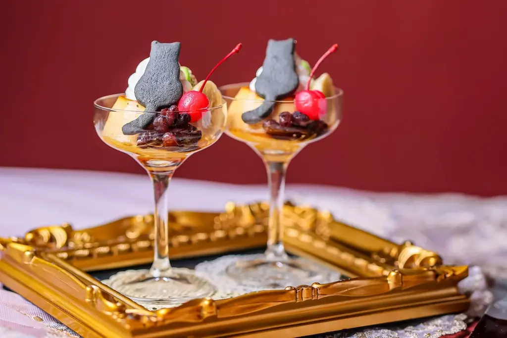 【京都】レトロでモダン、和と洋をMixしたスイーツや懐かしさ溢れる黒猫アイコンのプリンアラモード！真っ赤な椿の花をイメージしたスペシャルデザートもご用意『はんなり大正浪漫アフタヌーンティー』 画像 8