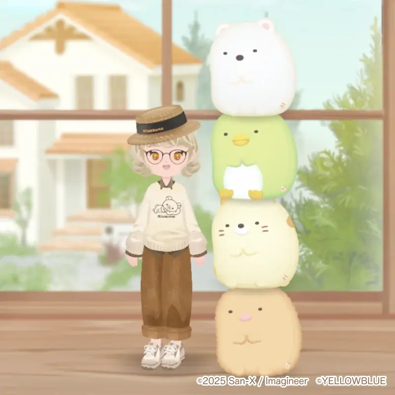 サンエックスキャラクターのぬいぐるみと一緒に過ごせるスマートフォン向けアプリ「ただいま〜リラックマとすみっコとわたし〜」本日配信開始! 画像 2