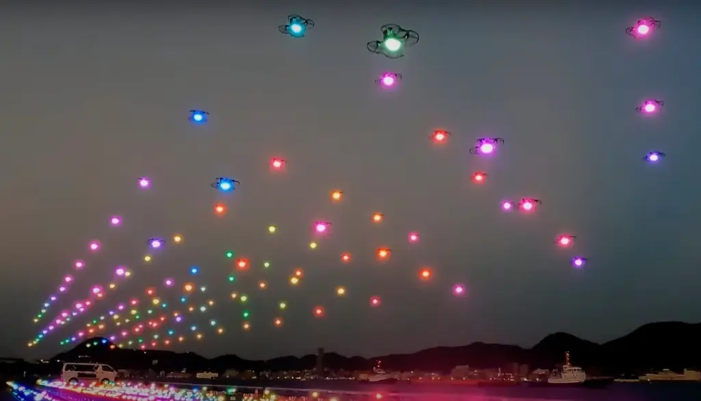 8月13日開催｜柳井で300機ドローンショー、金魚ちょうちん祭のフィナーレ