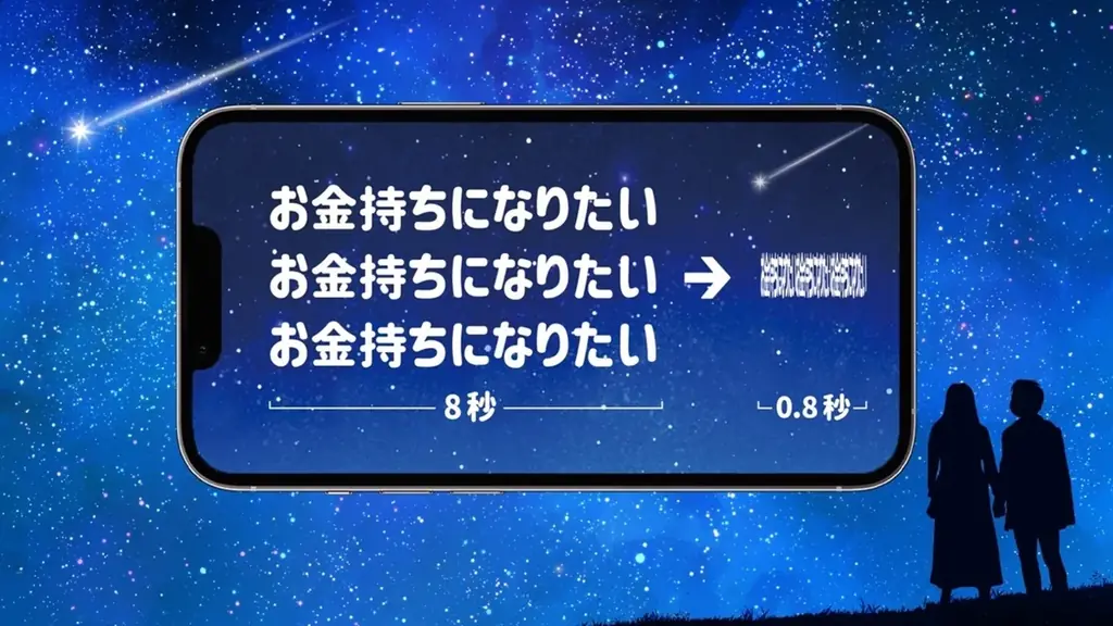 「流れ星に願いごと」サイトが30倍速＆連射で進化