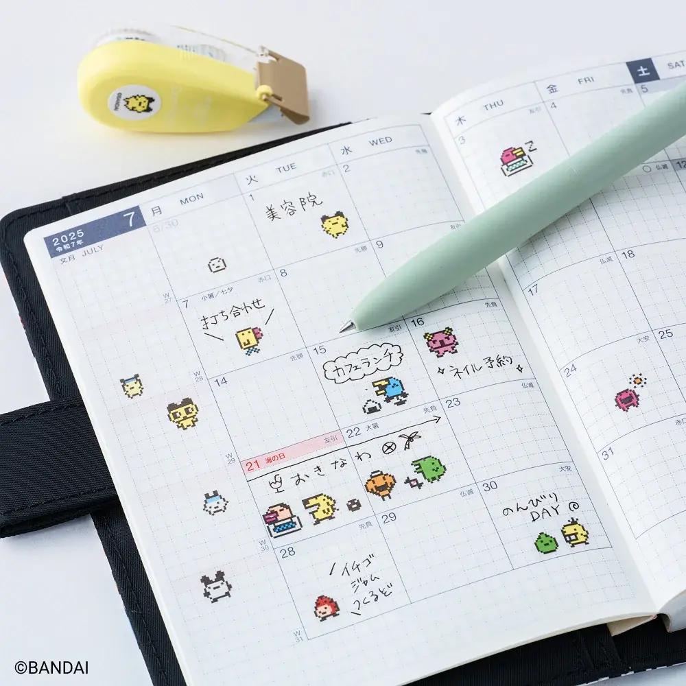 「たまごっち」のほぼ日手帳が、文具といっしょに2026年版で登場！手帳や文具など全17アイテムを9月1日(月)に発売します。 画像 8