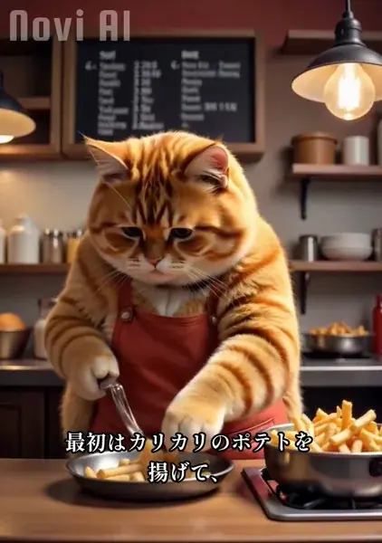 【AI猫動画が作れる】「Novi AI」に猫スタイル追加、料理猫はもちろんあらゆる猫動画を作成可能 画像 2