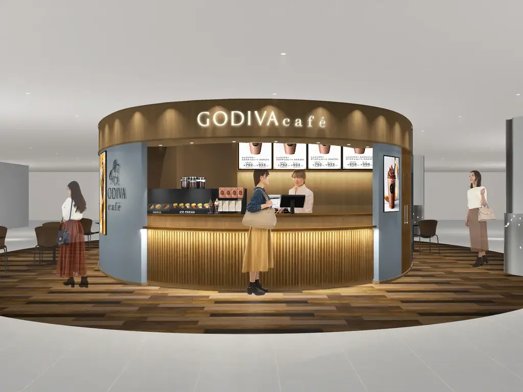 ゴディバカフェ初の『スタンドタイプ』店舗を成田国際空港に出店！ 「GODIVA café Narita Airport Terminal 1」 画像 1