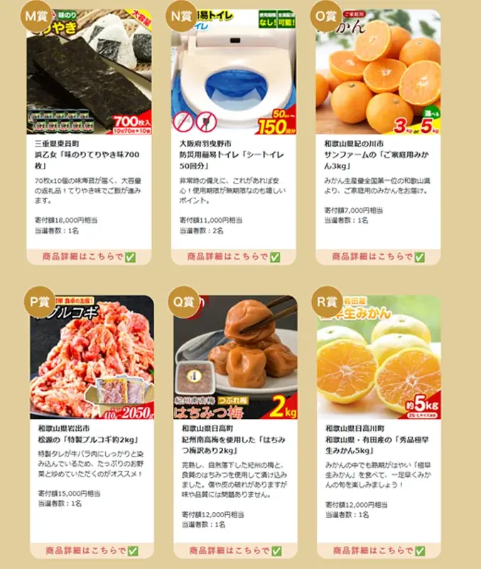 ふるさと納税返礼品で人気の商品がもらえる!総計69名様、寄付総額100万円相当!「ふるさと納税返礼品で人気の商品がもらえるキャンペーン」実施!お米も、お肉も、海鮮も、フルーツも盛りだくさん。 画像 4