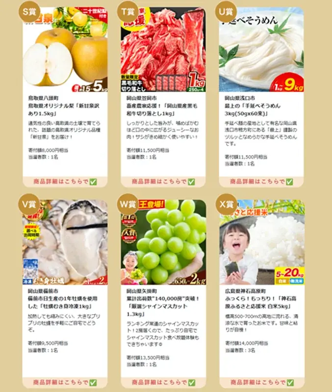 ふるさと納税返礼品で人気の商品がもらえる!総計69名様、寄付総額100万円相当!「ふるさと納税返礼品で人気の商品がもらえるキャンペーン」実施!お米も、お肉も、海鮮も、フルーツも盛りだくさん。 画像 5