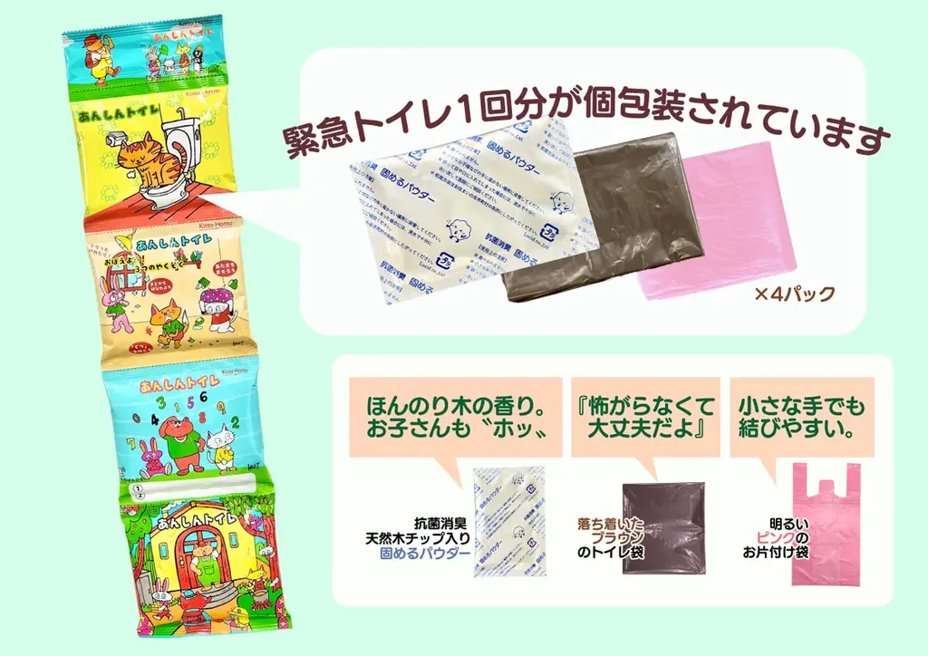 【防災は、こわくない！】お菓子みたいに優しく寄り添う『4連 安心トイレ』8/27(水)新発売 画像 7