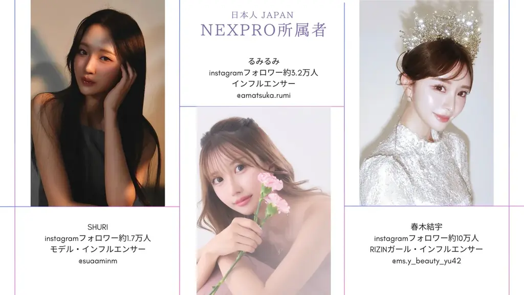 第一回【日韓インフルエンサー事務所 NEXPRO】次世代タレント発掘オーディションを開催 画像 4