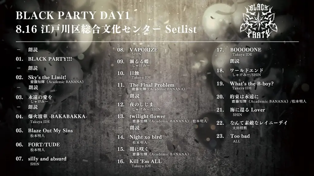 『ブラックスター -Theater Starless-』、6周年記念イベント 「BLACK PARTY」オフィシャルレポートを公開 画像 9