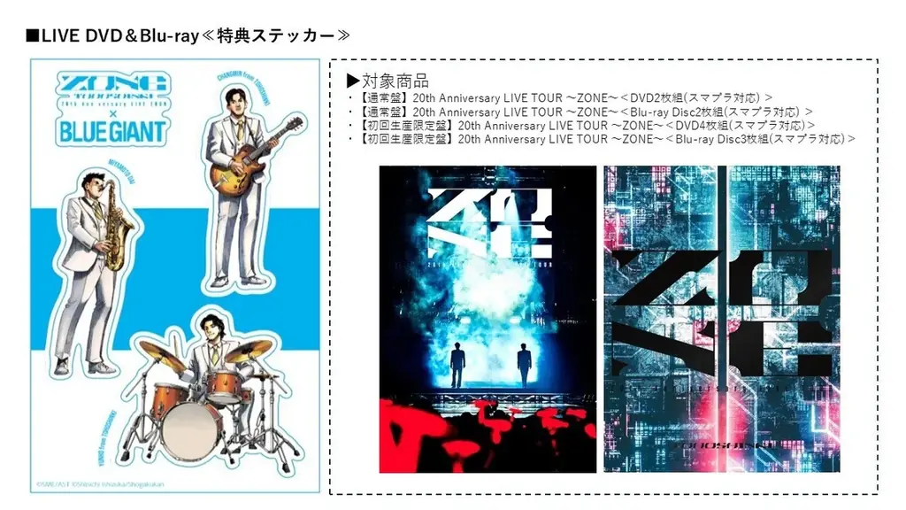 東方神起 20th Anniversary LIVE TOUR ~ZONE~ × BLUE GIANTコラボグッズ発売決定! 画像 2