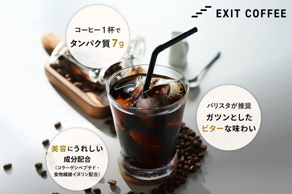 タンパク質7gがとれるプロテインコーヒー「EXIT COFFEE」、全国のロフト店頭にて販売開始 画像 3