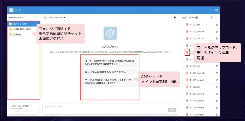 DirectCloud、社内文書をAIで活用できる「DirectCloud AI」を無料提供開始 画像 2