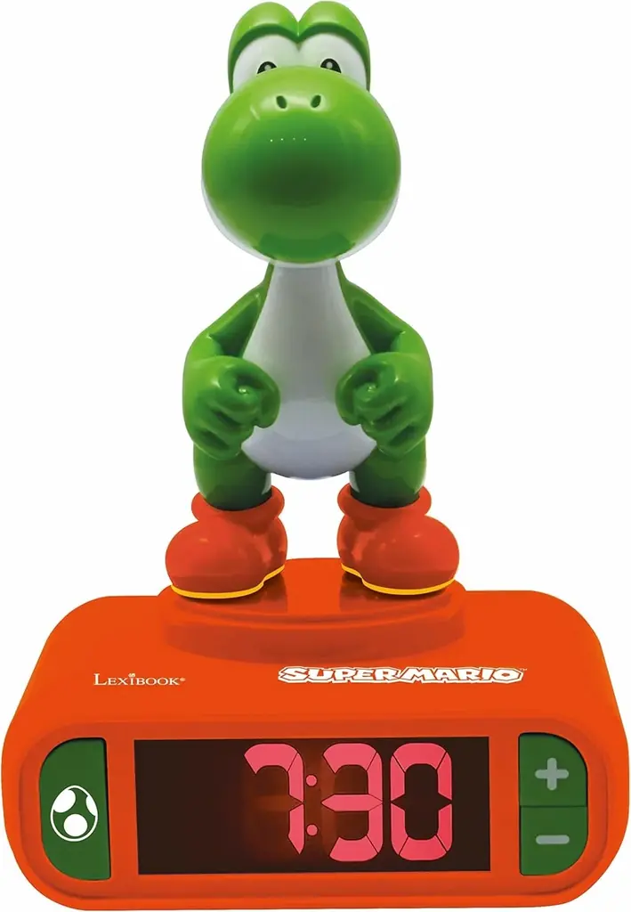 世界的な人気アクションゲーム「SUPER MARIO」より、マリオとヨッシーのフィギュア目覚まし時計が12月上旬より発売決定! 画像 3