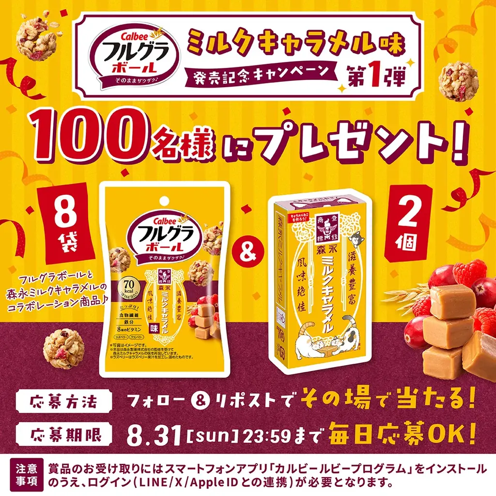 「森永ミルクキャラメル」と初コラボレーション！ミルクキャラメルの濃厚な味わいとフルーツの酸味が楽しめる『フルグラ®ボール ミルクキャラメル味』 画像 5