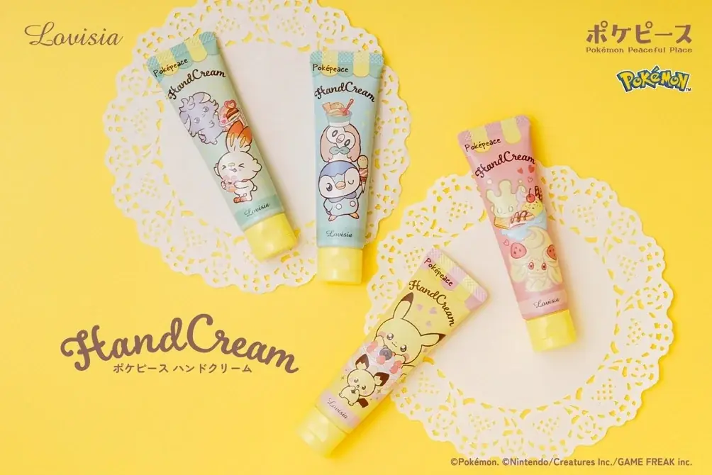 8月29日発売｜Lovisia×ポケピース ハンドクリーム全4種