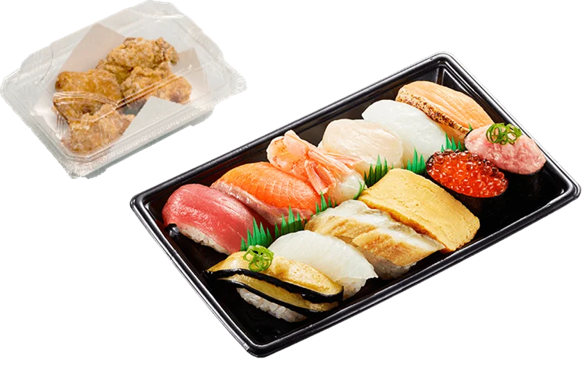 かっぱ寿司『秋の彩り12種セット』が【かっぱ寿司デリバリー】など各種デリバリー商品に本日新たに仲間入り! かっぱ寿司の人気サイドメニュー『ジューシーとり唐揚げ』やドリンクとのセットもご用意しています 画像 3