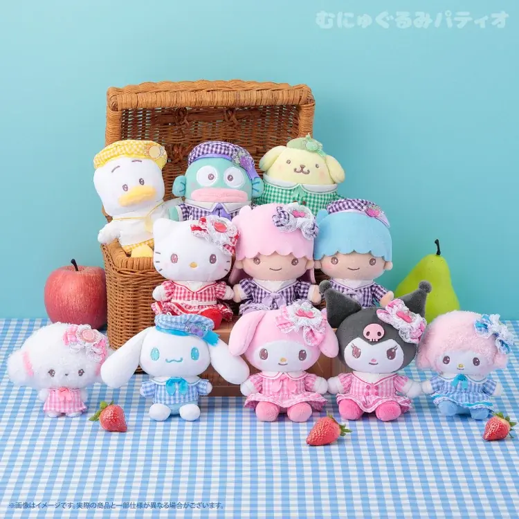レトロなギンガムチェックがかわいい♡サンリオキャラクターズより「ギンガムフルーツシリーズ」が8月22日(金)~むにゅぐるみパティオ対象店舗で発売開始! 画像 5