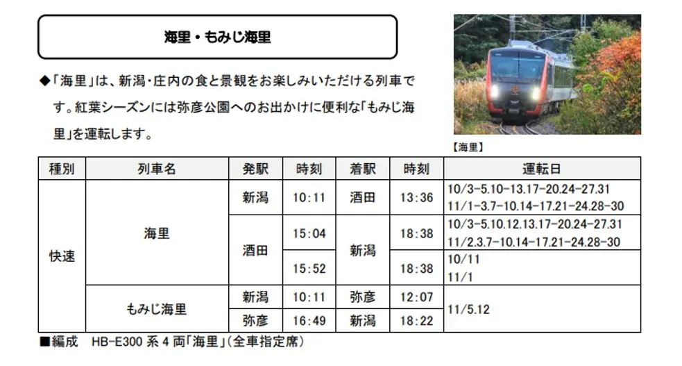 秋の臨時列車の運転について 画像 27