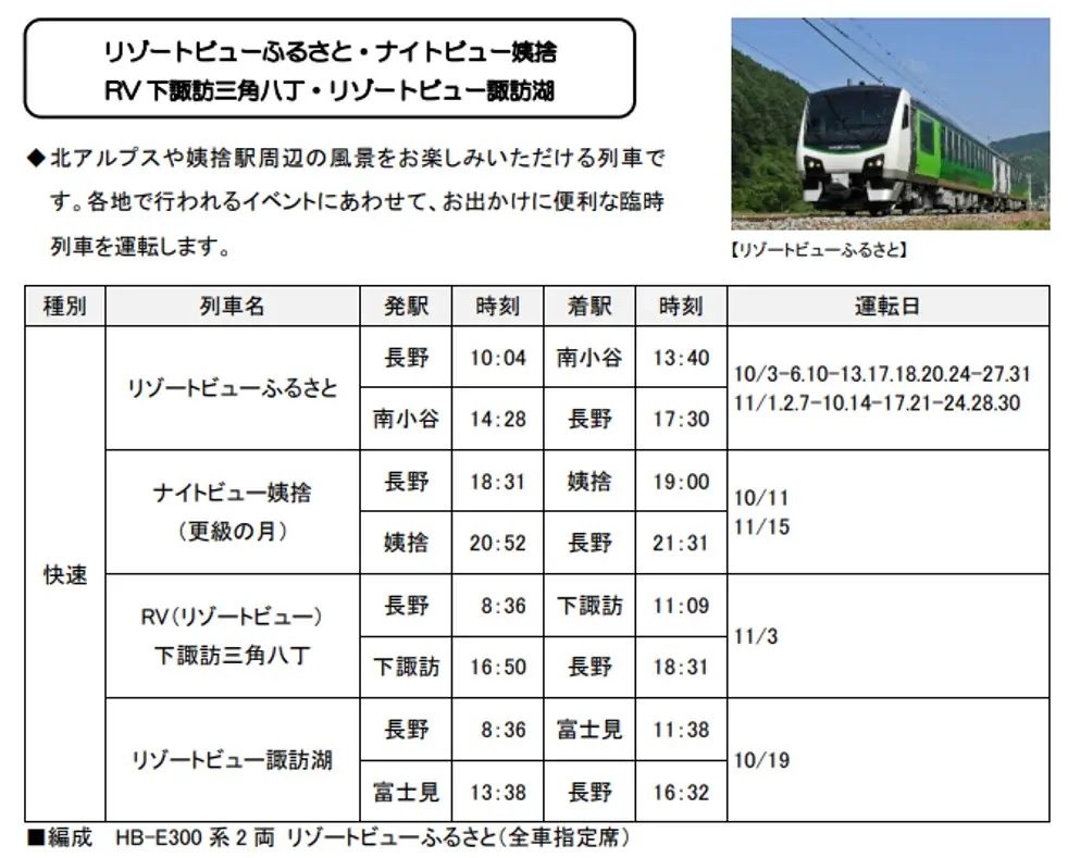 秋の臨時列車の運転について 画像 29