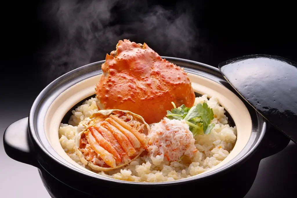 【加賀・山中温泉】ズワイガニをひとり1.5杯! 造り、茹で、グラタン、〆の蟹ご飯まで☆姿そのままに愉しむ幸せ 画像 5