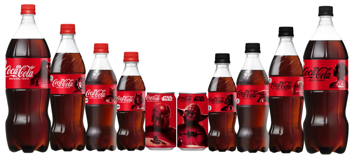「コカ・コーラ×スター・ウォーズ」 18キャラクター・全45種類の書き下ろしデザイン 2025年9月1日(月)より全国で期間限定発売 画像 2