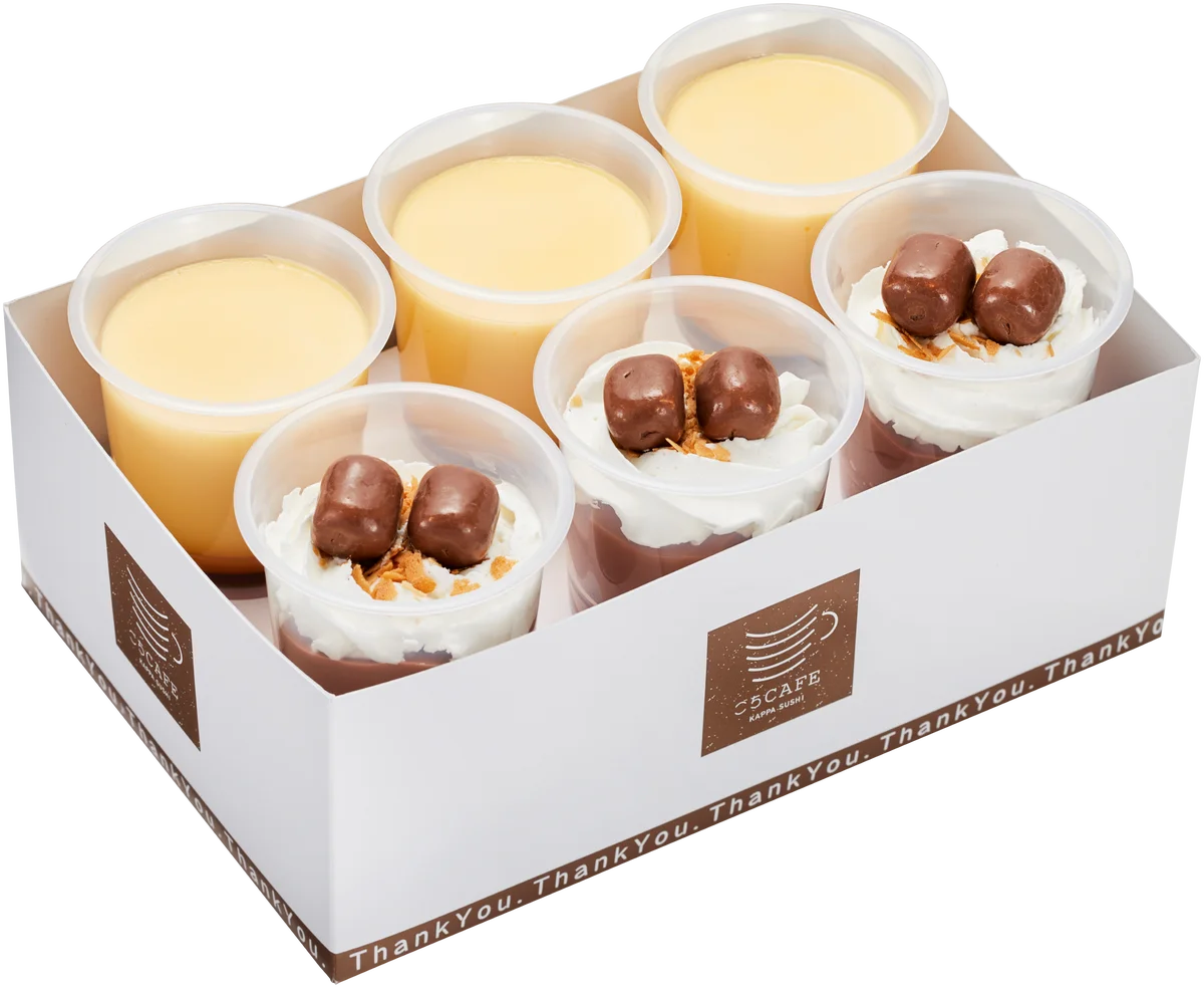 かっぱ寿司と”お菓子の名門” ブルボンがコラボ！　おいしさと遊び心が詰まった、至福のひととき。　ブルボン監修 『ルマンド プレミアムプリン』スイーツ全3種販売 画像 5