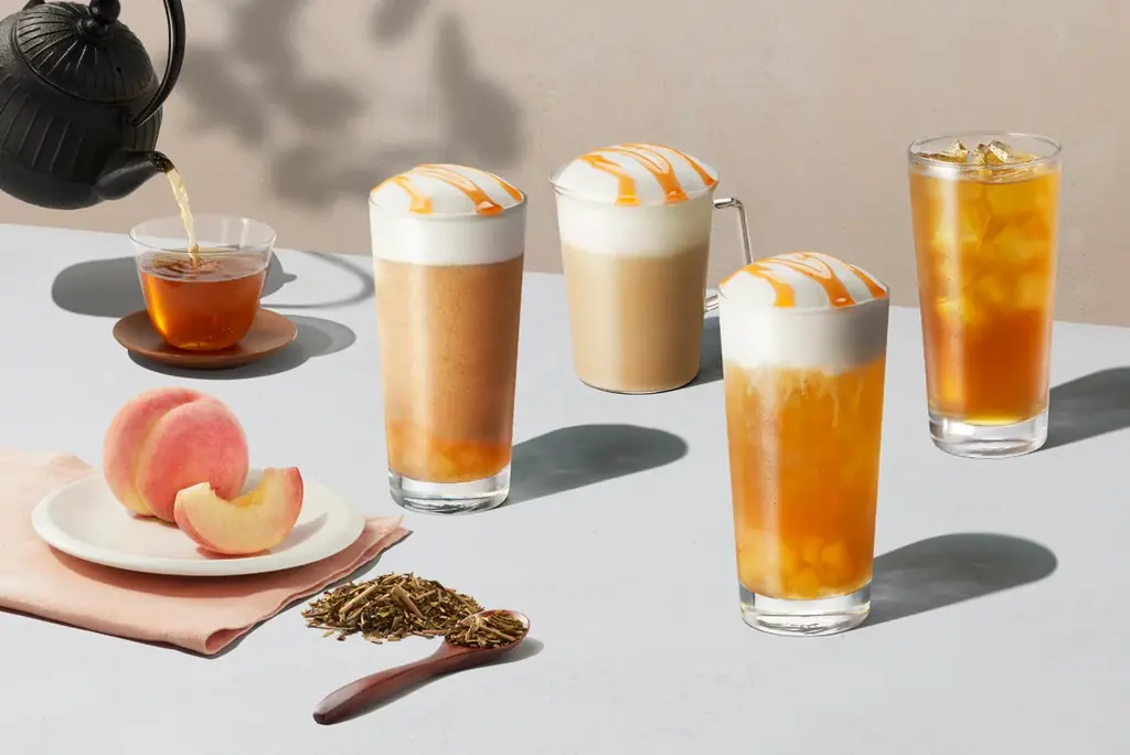 ほうじ茶×白桃ムース発売