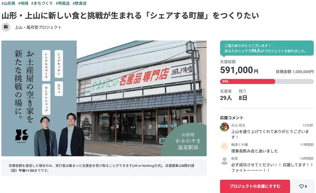【山形新店】上山市駅前に“挑戦と交流が生まれる拠点”誕生 クラウドファンディング実施中(10月OPEN) 画像 5