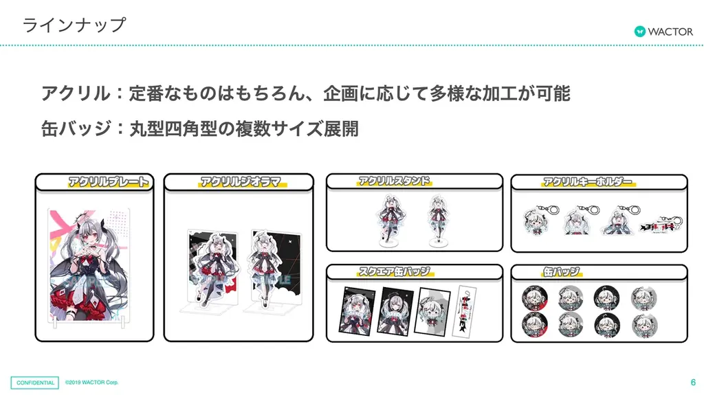 VTuber事務所によるグッズ製造OEMサービス『WACTORY』コミックマーケット107VTuber絵師向け特別割引価格のアクリルグッズ製造プランを提供【VTuberマーケティングWACTOR】 画像 5