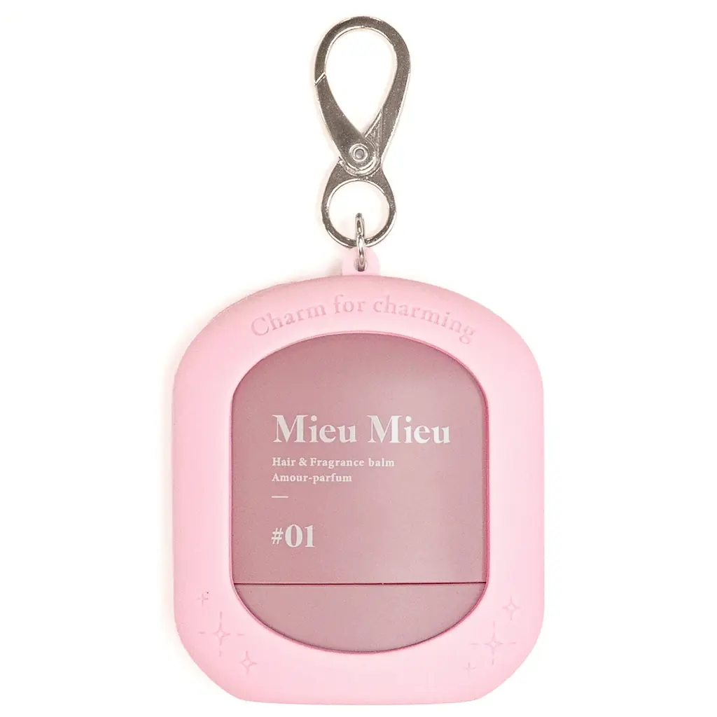 髪も香りも。全方位可愛く♡練り香水としても使えるアホ毛スティック「MieuMieu Stik (ミュミュ エスティック)」から持ち歩きに便利なオリジナルキーチェーン付セットが数量限定で発売 画像 2