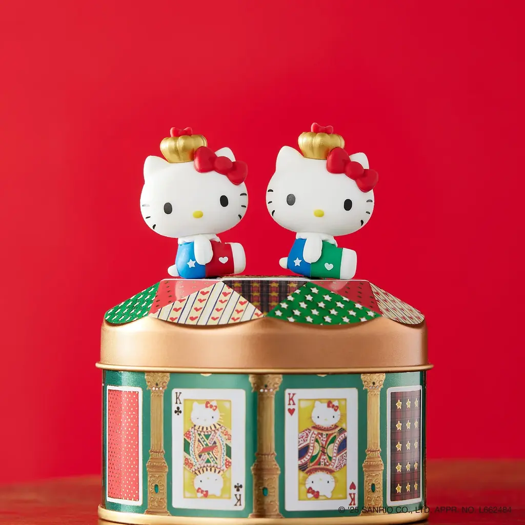 王冠ハローキティのフィギュア入り、ガラス絵で描いた『ハローキティのトランプ缶』新発売。伊勢丹新宿店×サンリオキャラクターズコラボイベントにて先行販売 画像 5