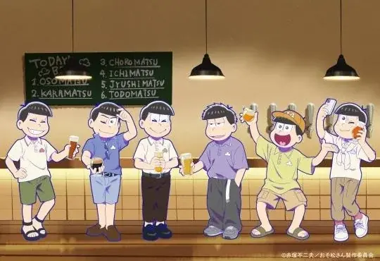 おそ松さん×ChaRAFT BEER、描きおろしビール7種発売